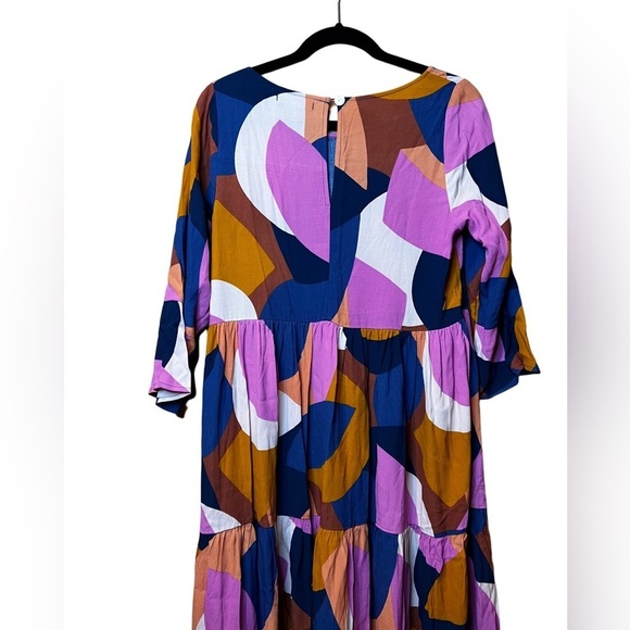 Mister Zimi Winter Olivia Midi Dress in Abstract Leaf Size 10 NWT - Picture 3 of 11